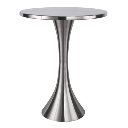 Metal Accent Table in Brushed Nickel