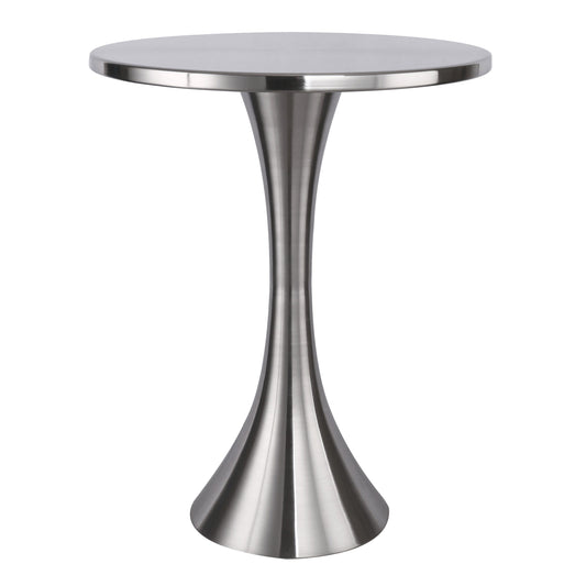 Metal Accent Table in Brushed Nickel