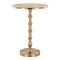 26.75" Contemporary Metal Accent Table in Gold Metal