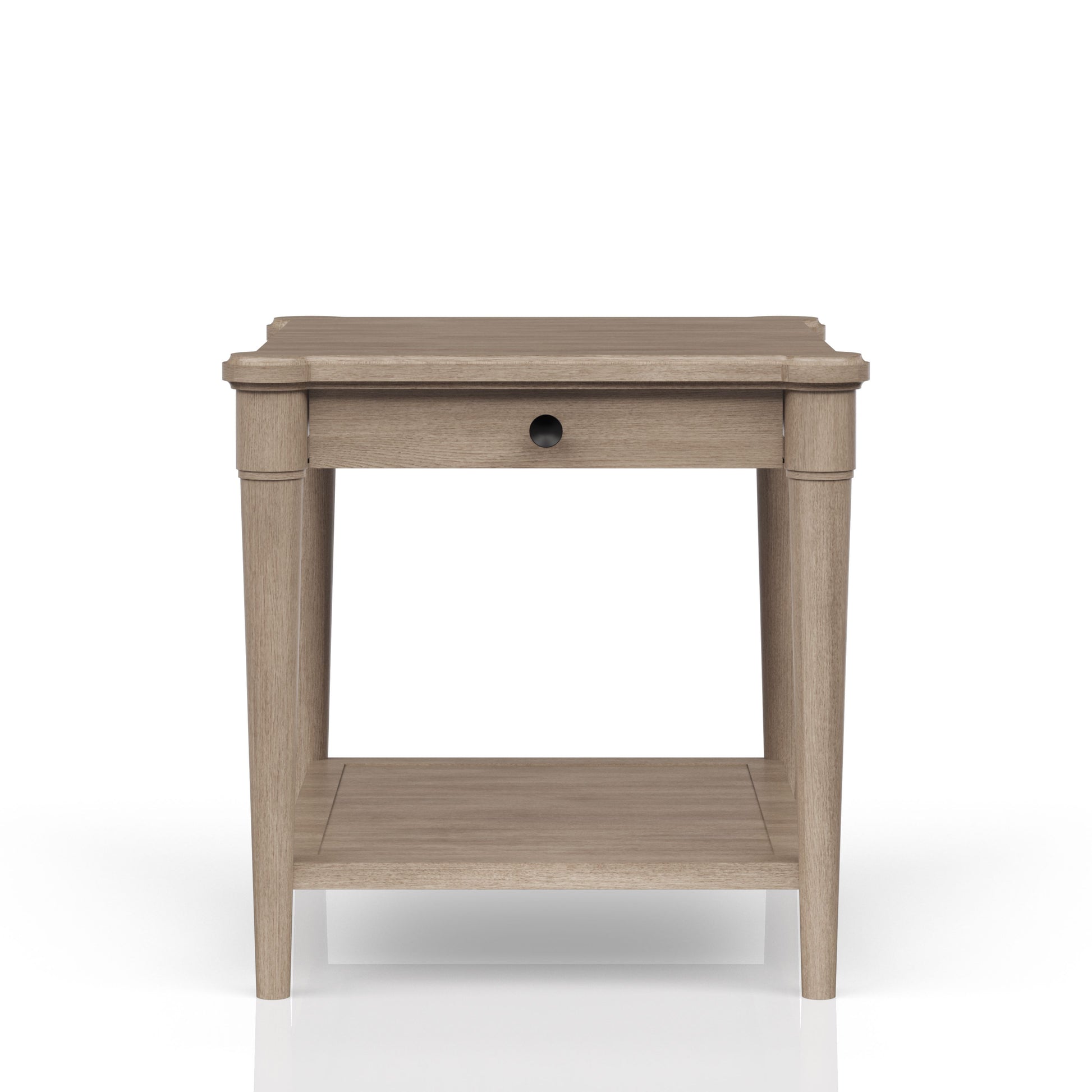 Sand Finished End Table With Storage Drawer