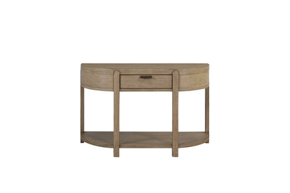 Curved 1-Drawer Console Table - Toffee