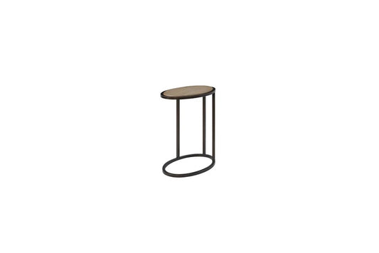 Metal/Wood Top Chairside Table - Toffee