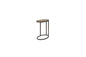 Metal/Wood Top Chairside Table - Toffee