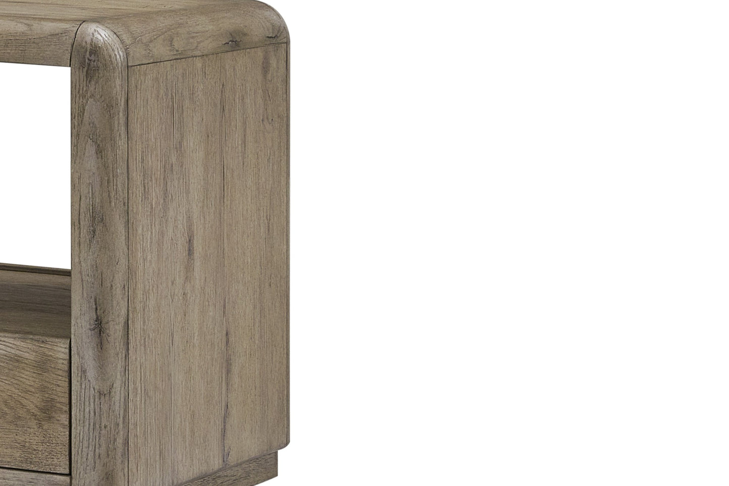 24" Oak End Table with Storage Shelves