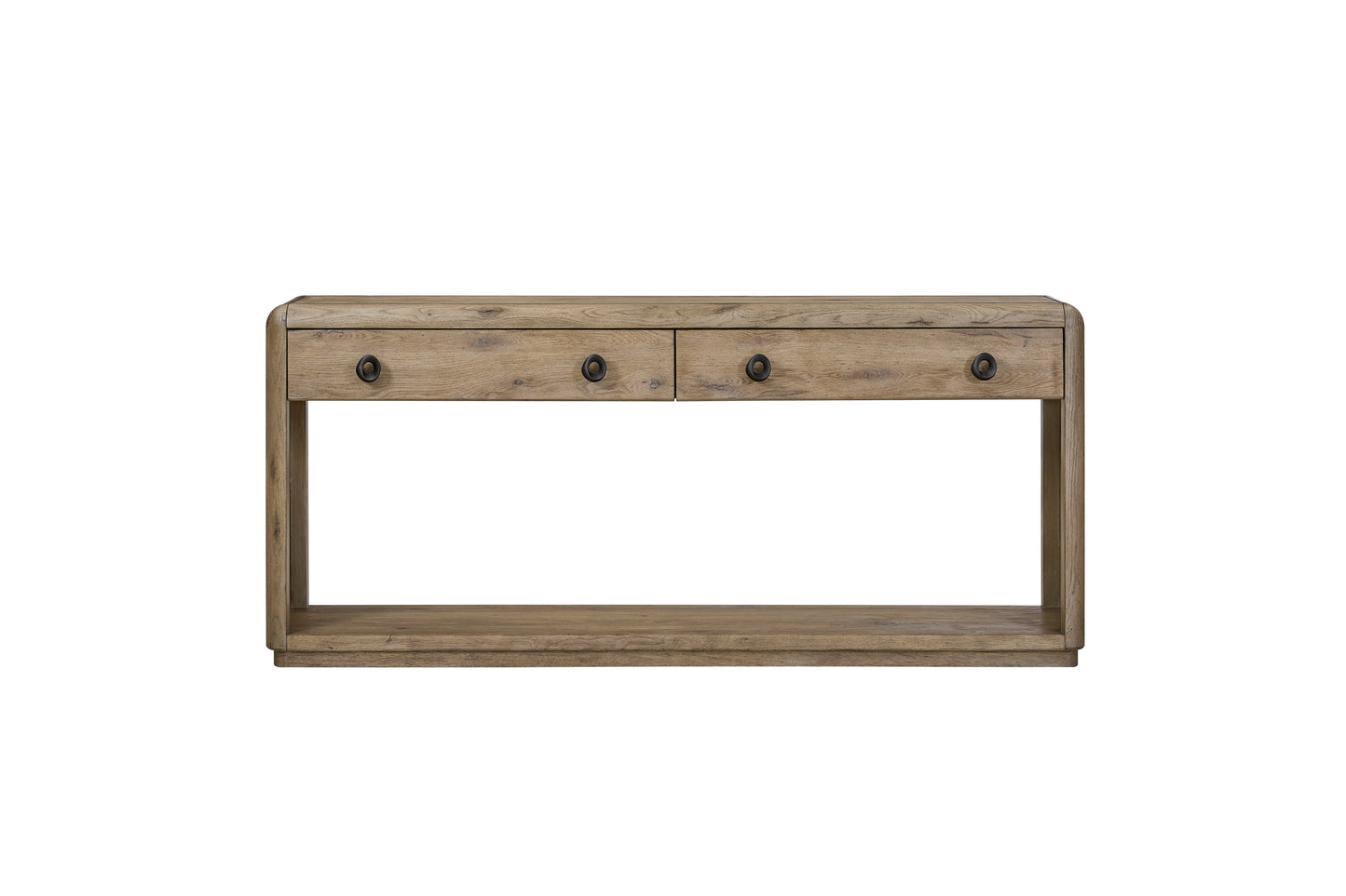 English Knotty Oak Console Table