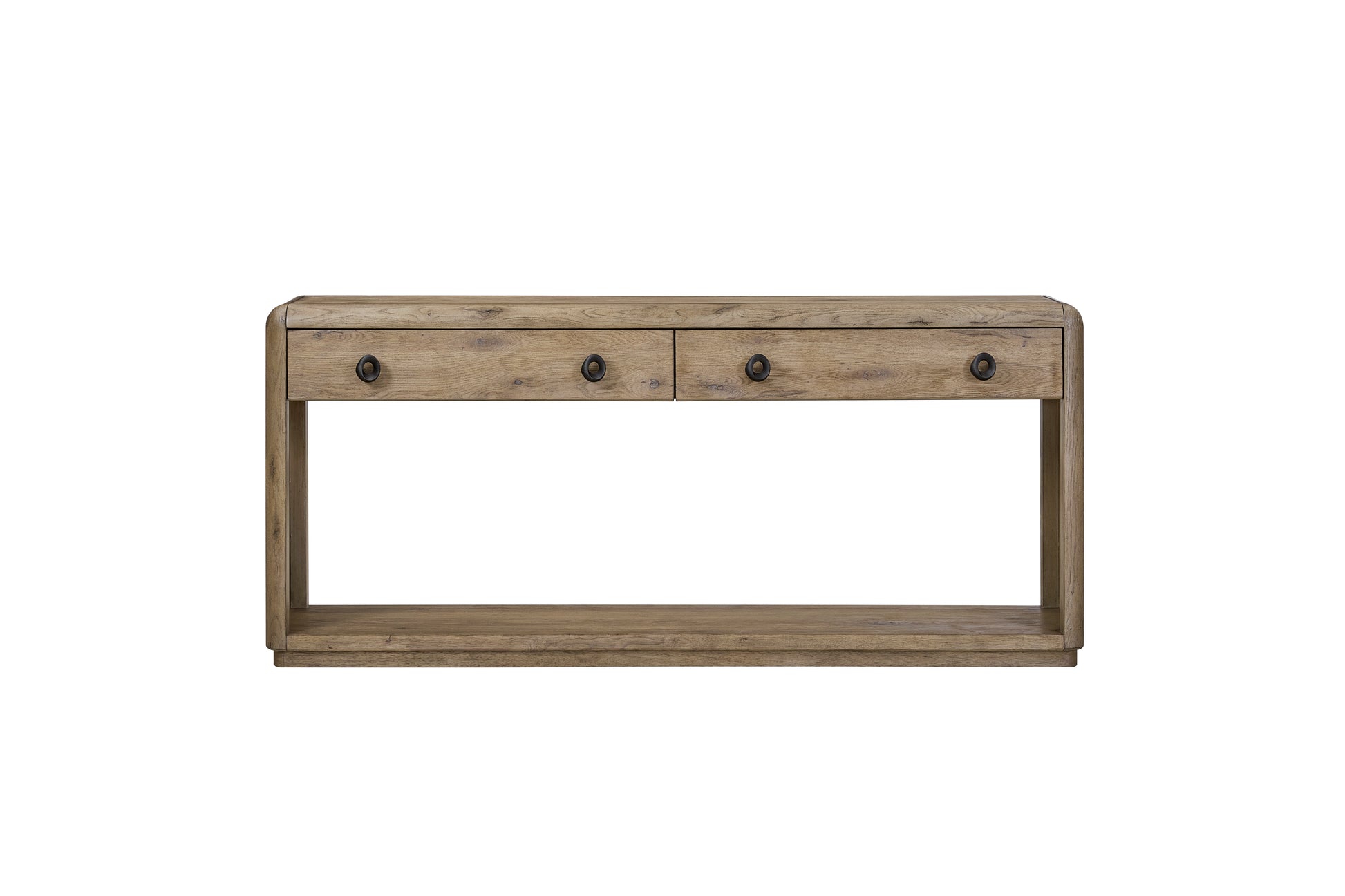 English Knotty Oak Console Table
