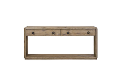 English Knotty Oak Console Table