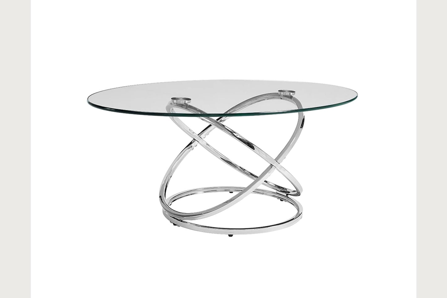 Stainless Steel Cocktail Table Set - 2 End Tables