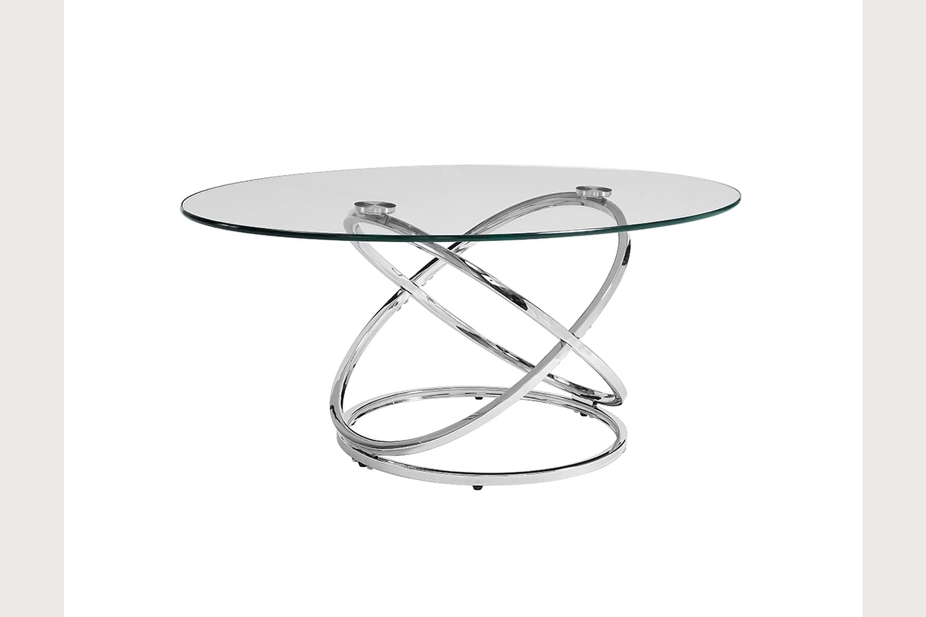 Stainless Steel Cocktail Table Set - 2 End Tables
