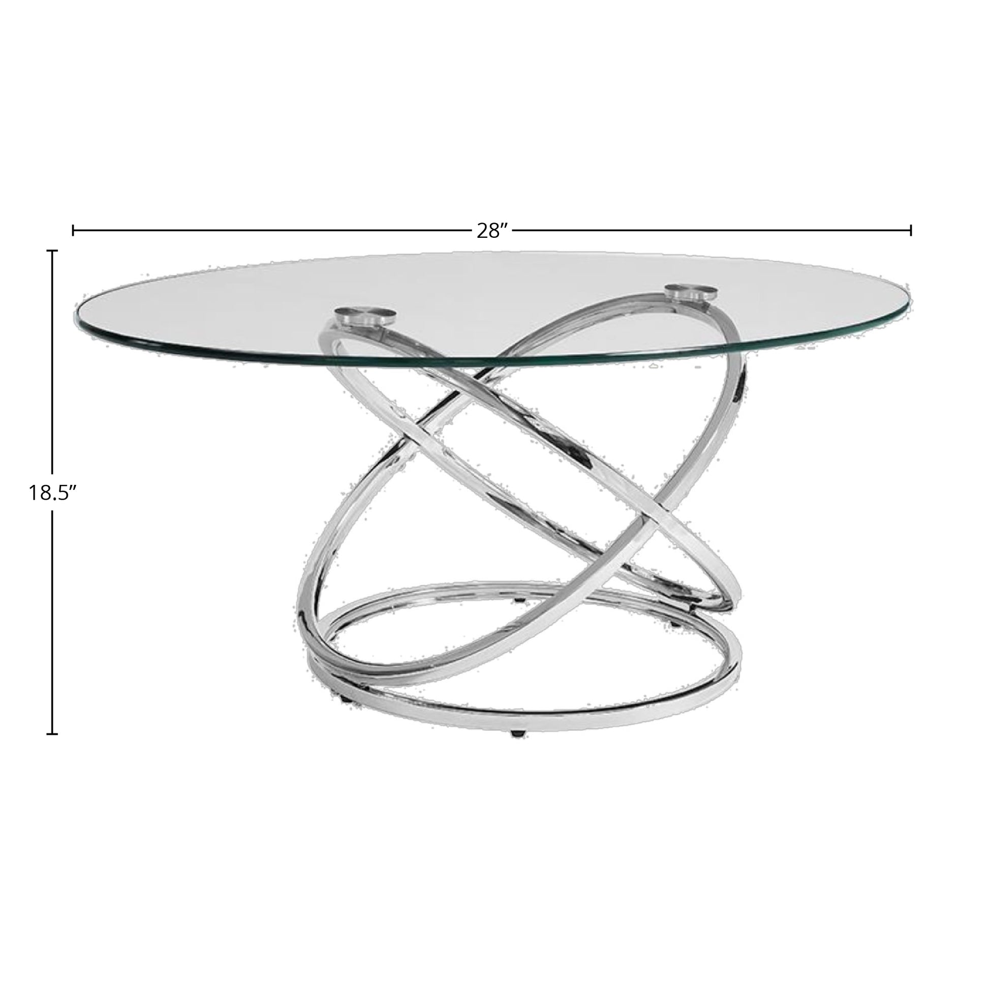 Stainless Steel Cocktail Table Set - 2 End Tables
