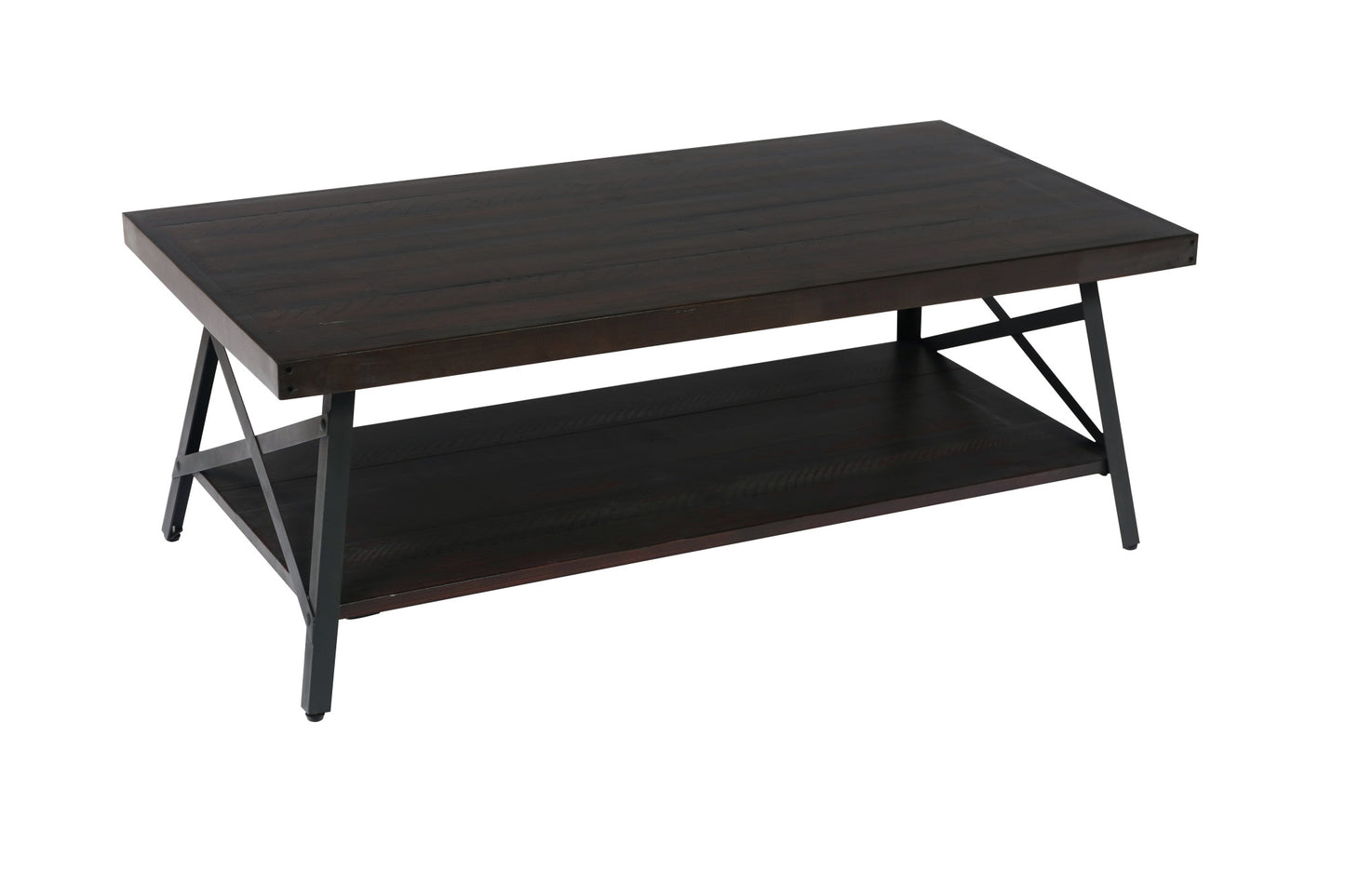 Espresso Brown Solid Wood Coffee Table - 48" Long