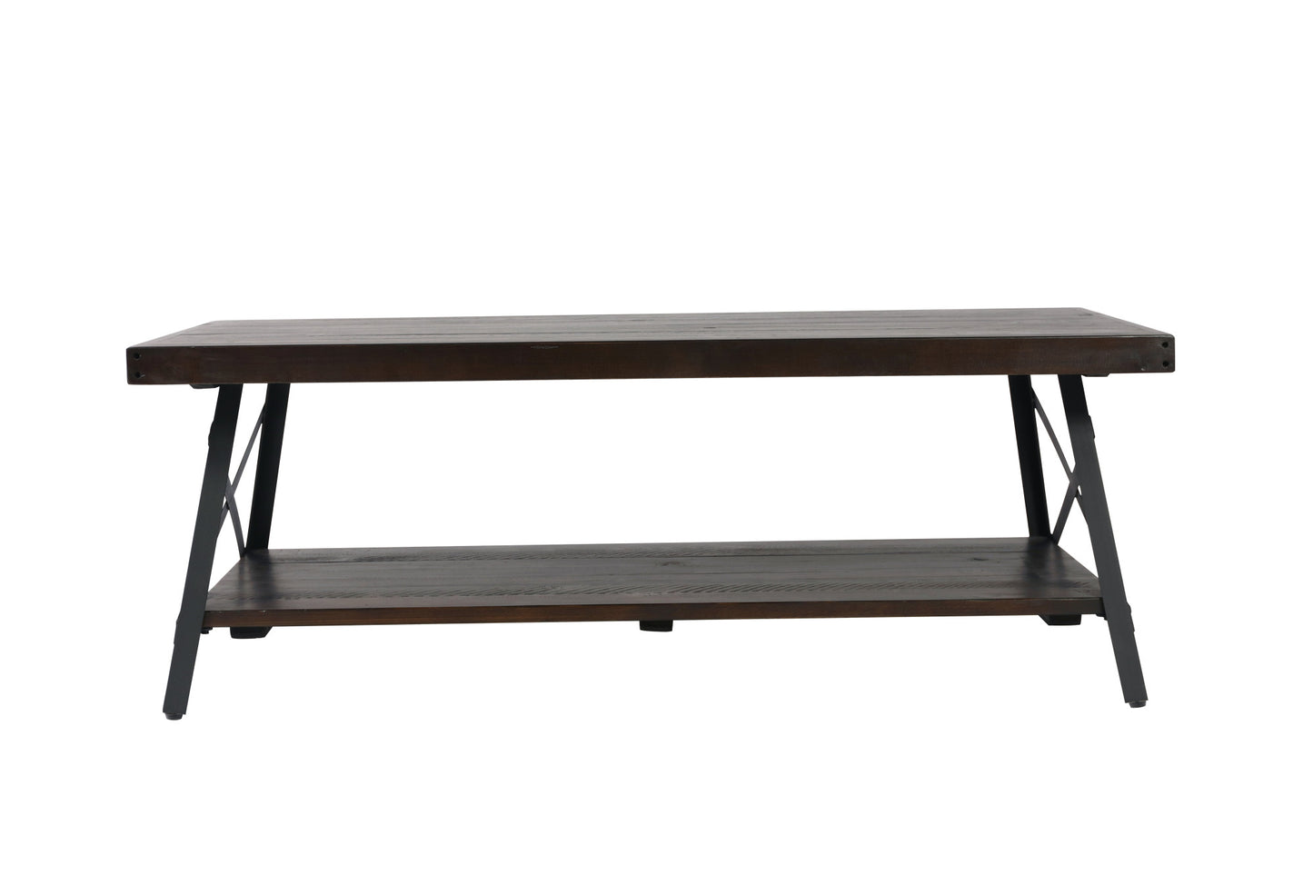 Espresso Brown Solid Wood Coffee Table - 48" Long