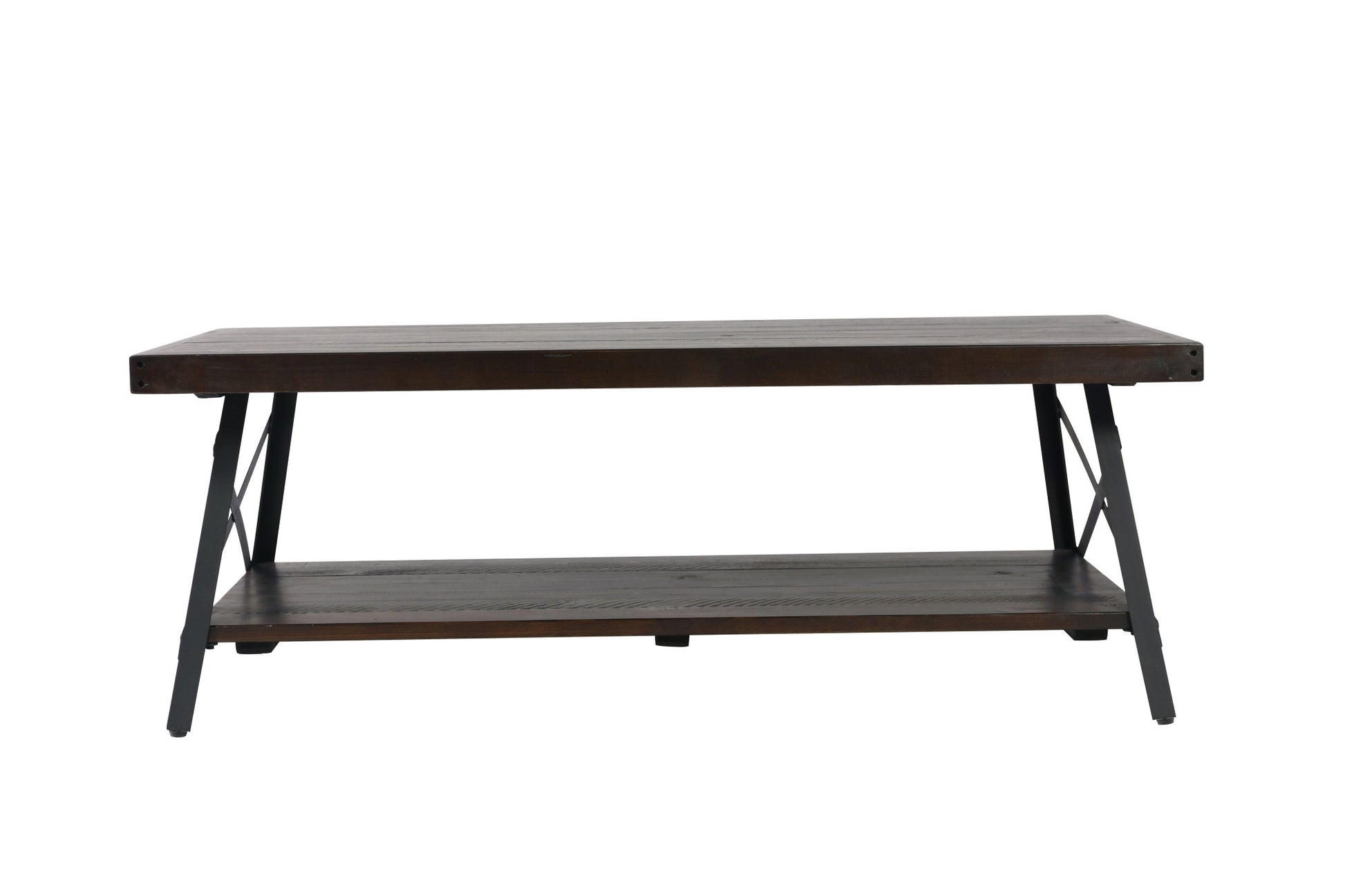 Espresso Brown Solid Wood Coffee Table - 48" Long