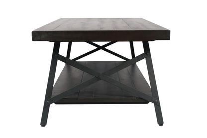 Espresso Brown Solid Wood Coffee Table - 48" Long