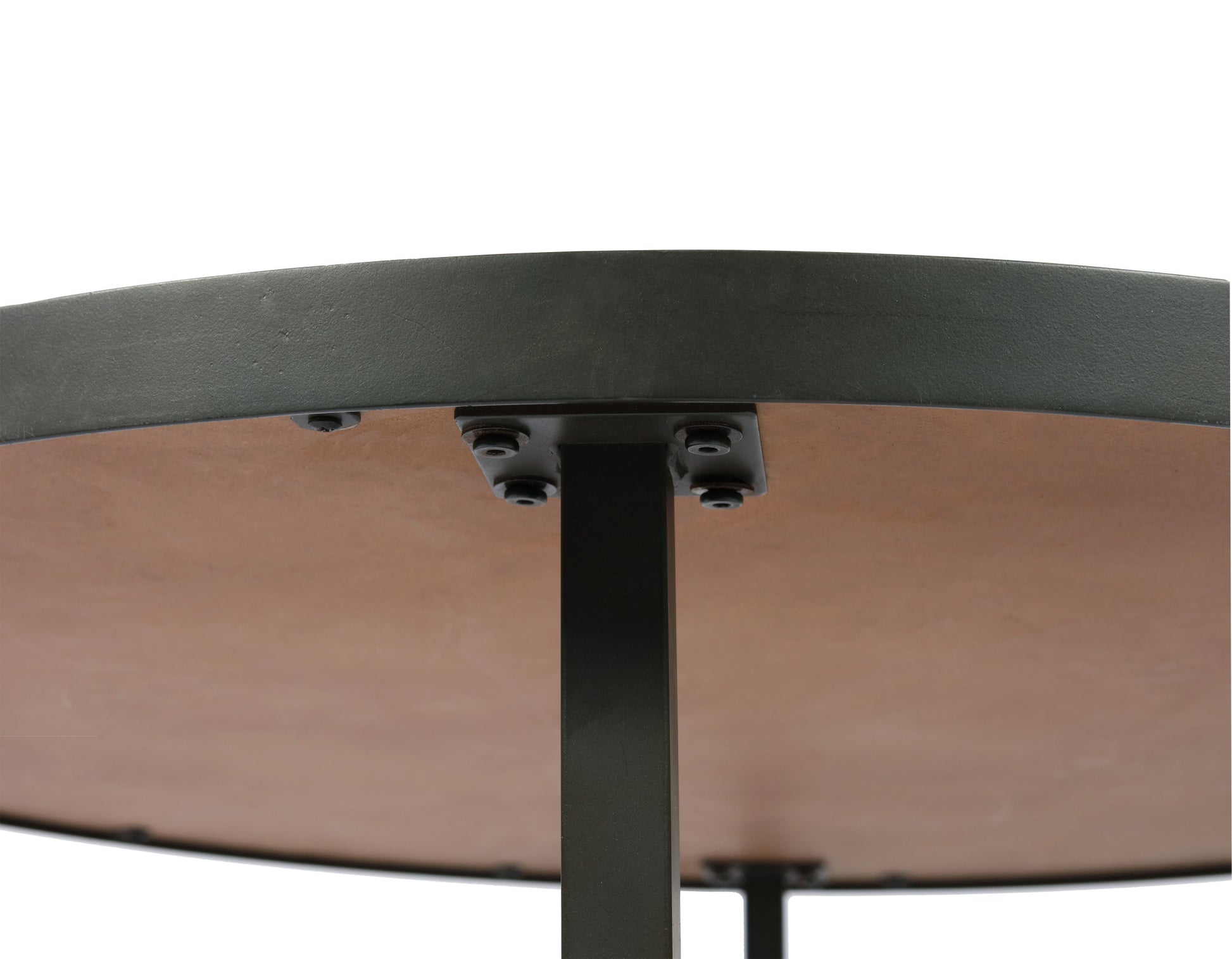 36 Round Brown Solid Wood Coffee Table