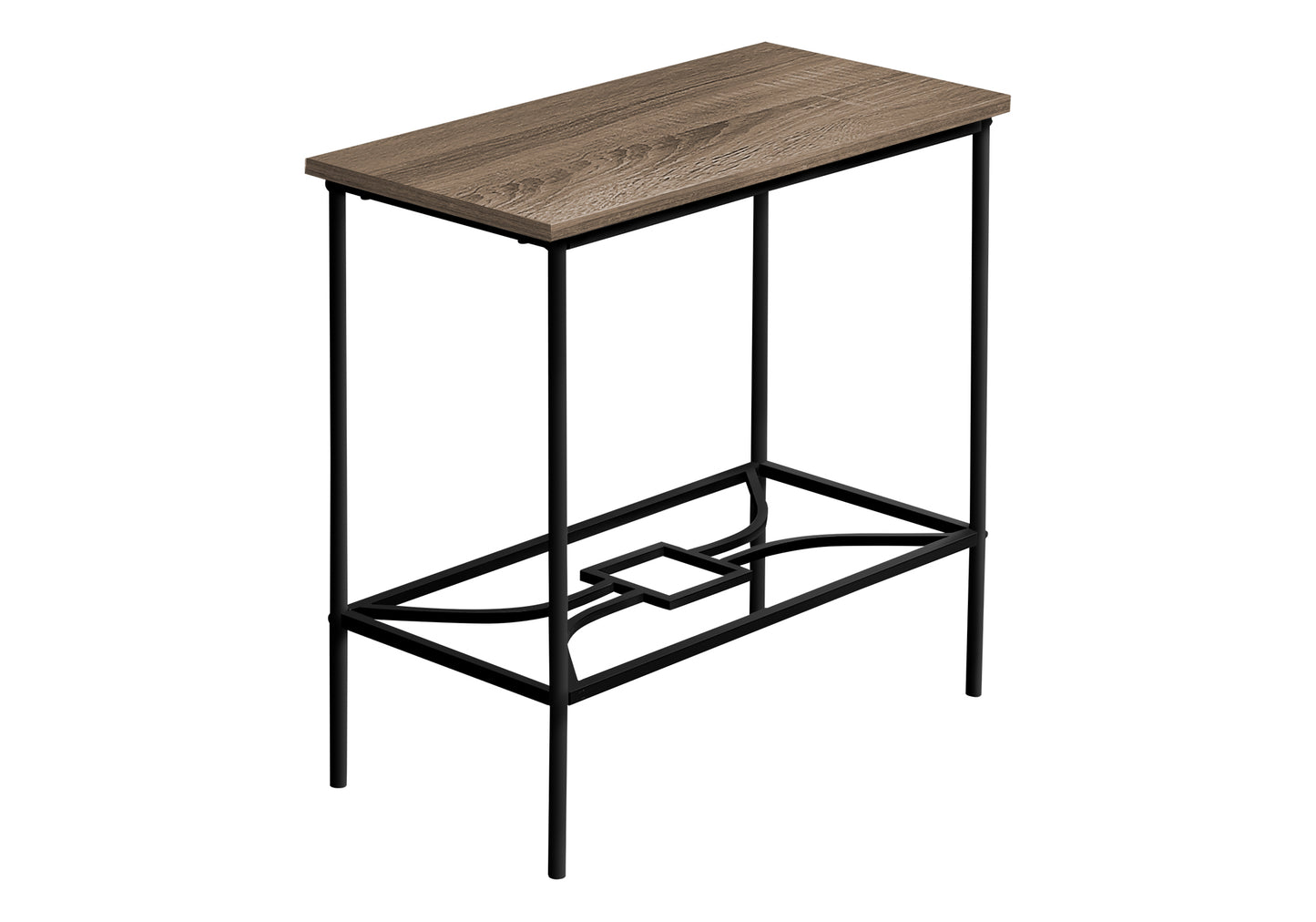 Taupe MDF Accent Table - 2 Tier Side Table