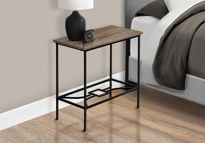 Taupe MDF Accent Table - 2 Tier Side Table