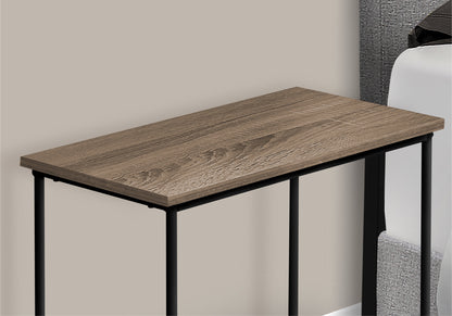 Taupe MDF Accent Table - 2 Tier Side Table