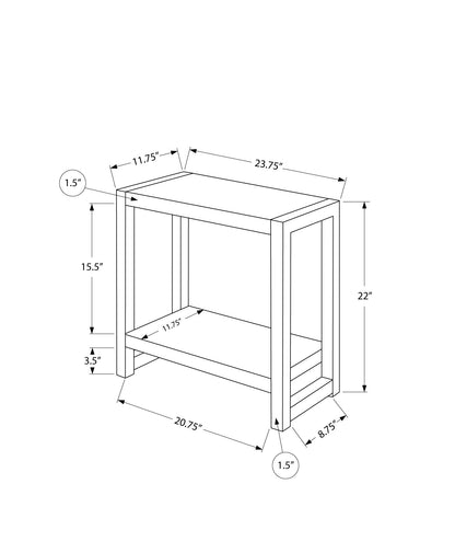2 Tier Accent Table Taupe Particle Board for Living Room