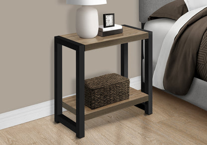 2 Tier Accent Table Taupe Particle Board for Living Room