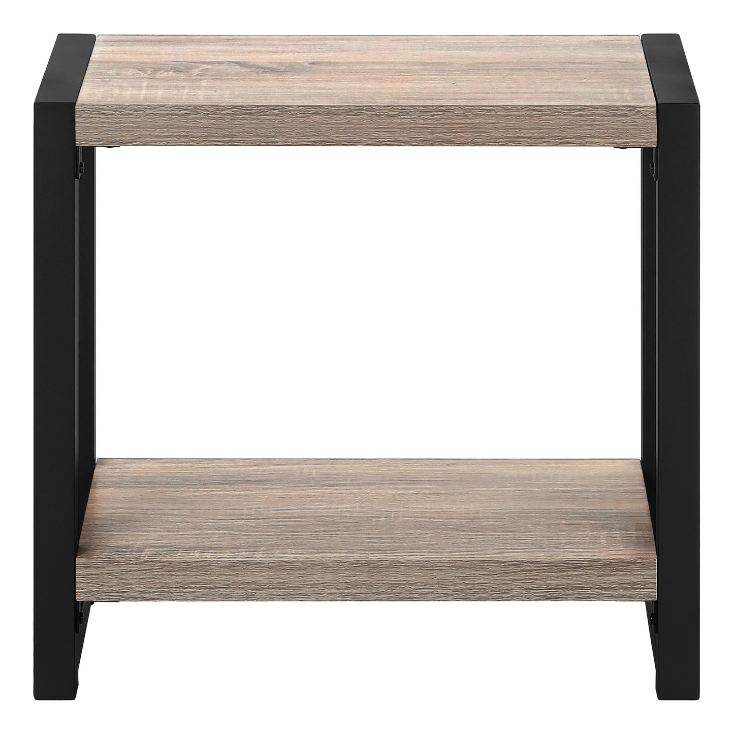 2 Tier Accent Table Taupe Particle Board for Living Room