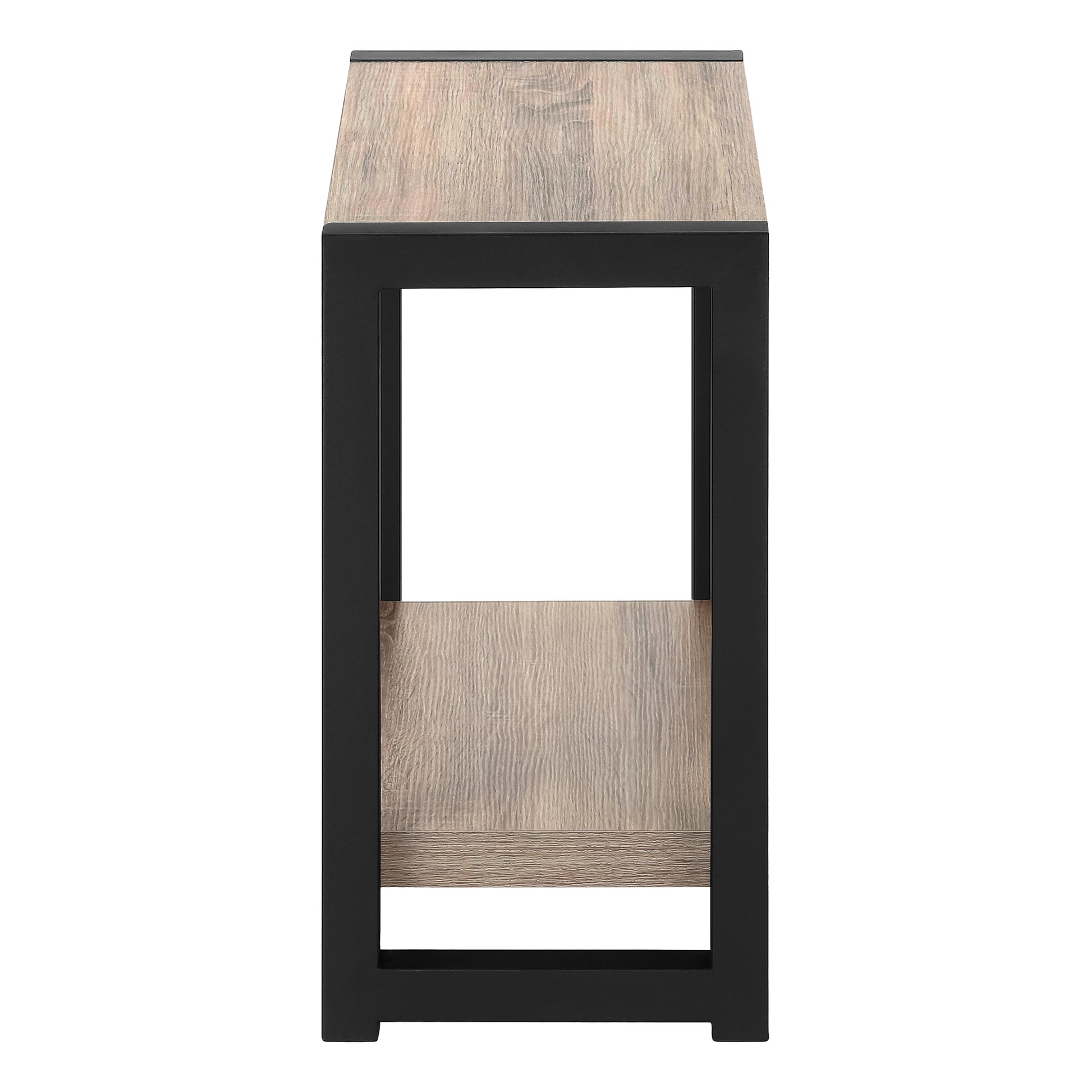 2 Tier Accent Table Taupe Particle Board for Living Room