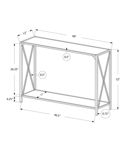 Black Console Table - 48 Inch Entryway Table