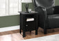 Accent Table, Side, End, Nightstand, Lamp, Storage, Living Room, Bedroom, Black And Grey Laminate, Transitional