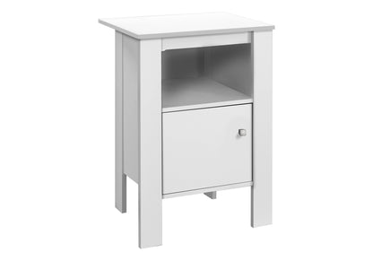 White Nightstand with Storage - 17.25" L x 14" W x 24.25" H