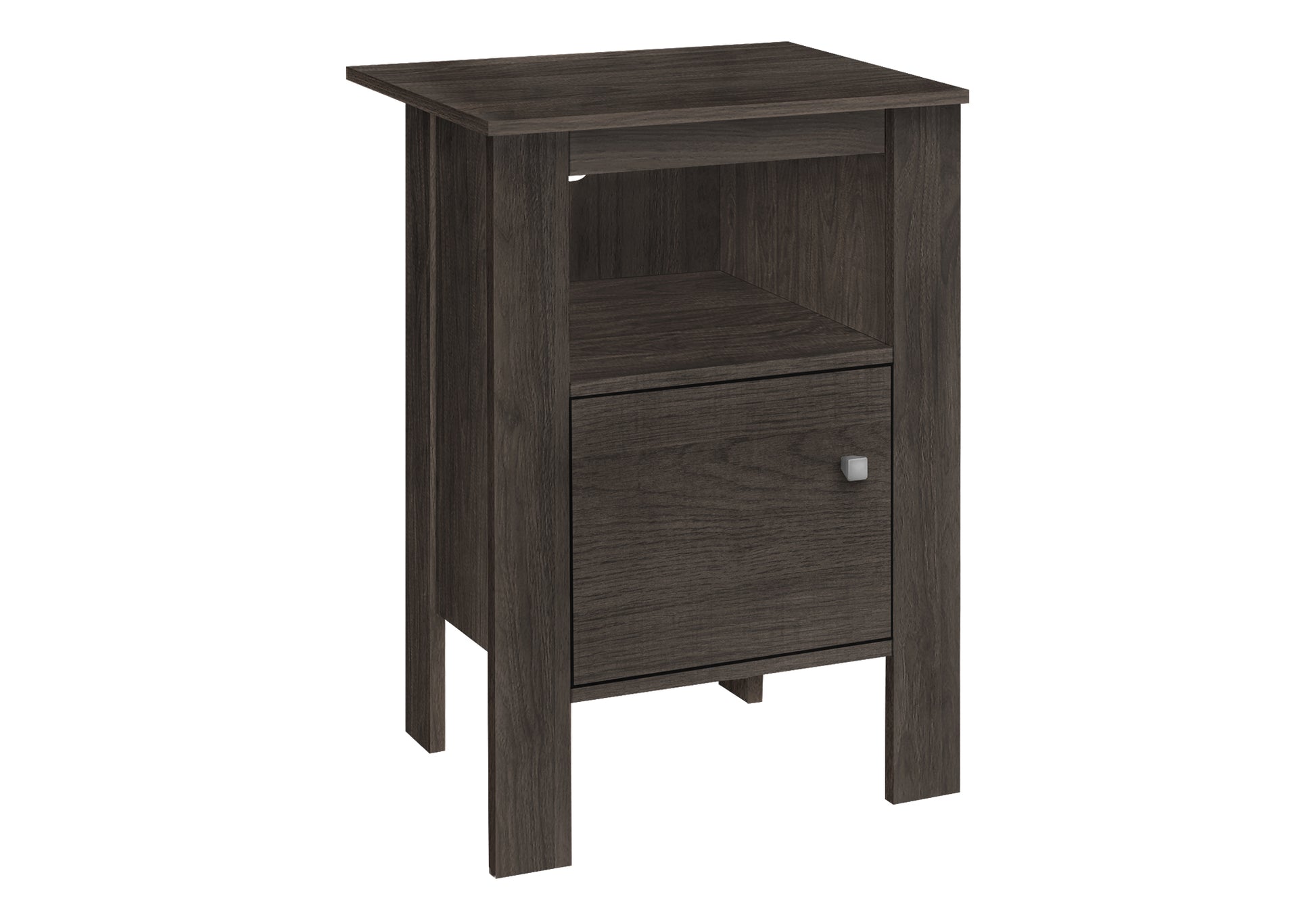 Oak Nightstand with Storage - Bedroom Side Table for Living Room