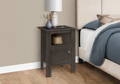 Oak Nightstand with Storage - Bedroom Side Table for Living Room