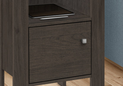 Oak Nightstand with Storage - Bedroom Side Table for Living Room