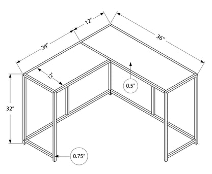 Taupe Corner Console Table - 36" L x 36" W