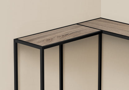 Taupe Corner Console Table - 36" L x 36" W