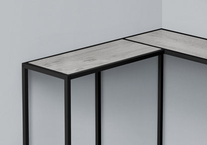 Grey Corner Console Table - 36" L x 36" W