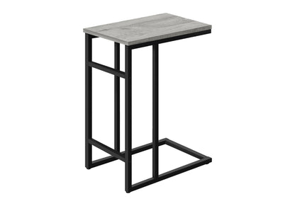 Grey C-Shaped Accent Table - Modern Side Table for Living Room or Bedroom
