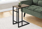 Accent Table, C-shaped, End, Side, Snack, Living Room, Bedroom, Brown Laminate, Black Metal, Contemporary, Modern