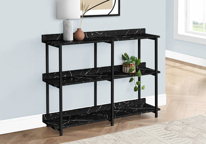 Black 3-Tier Console Table - Entryway Storage