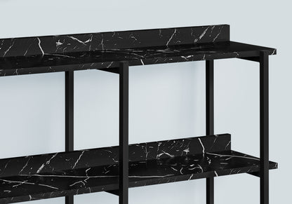 Black 3-Tier Console Table - Entryway Storage