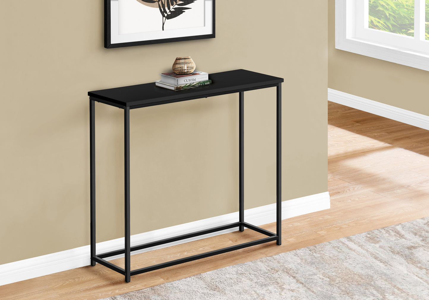 Black Console Table - Entryway Accent Table