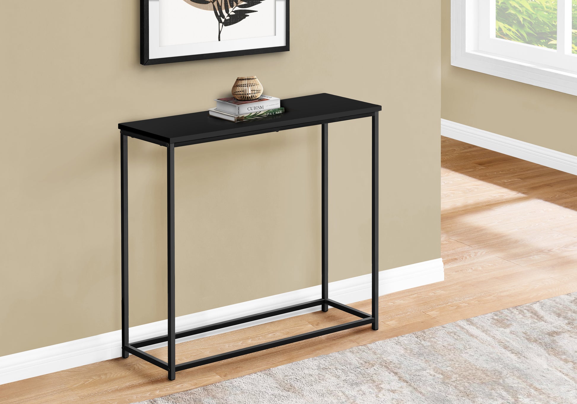 Black Console Table - Entryway Accent Table