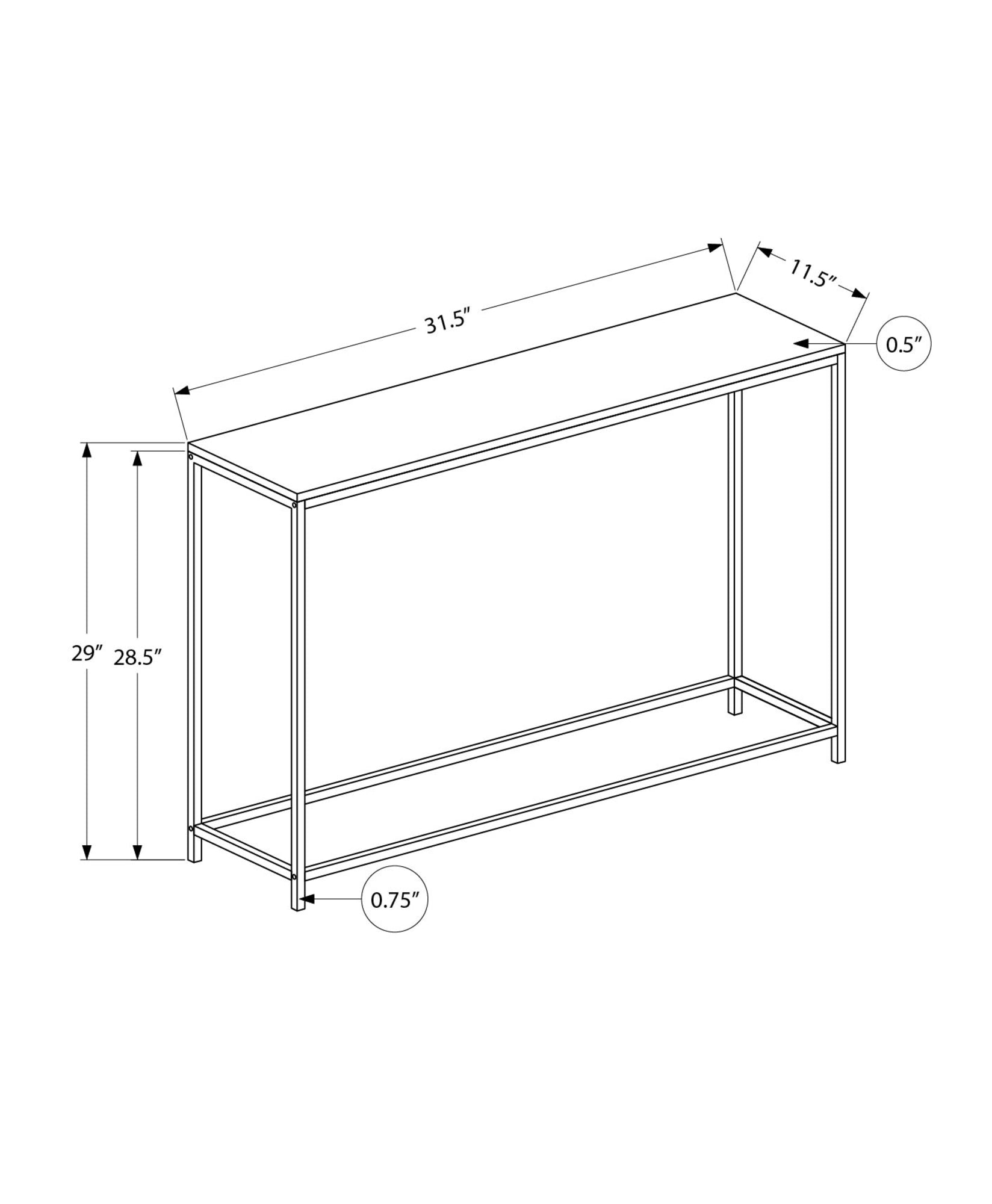 White Marble Console Table - Entryway Accent Table