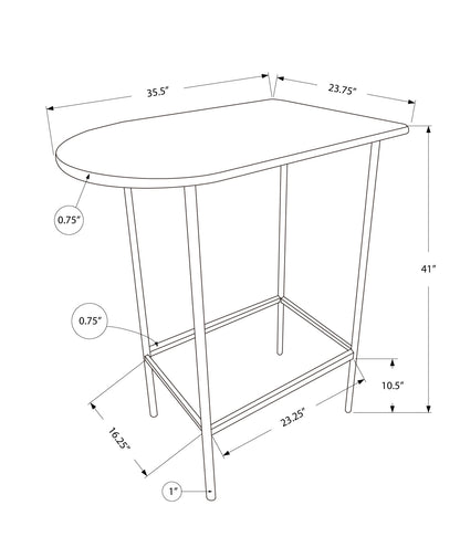 36 Inch White Bar Table - Modern Pub Table for Living Room