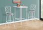 Home Bar, Bar Table, Bar Height, Pub, 36" Rectangular, Small, Kitchen, White Laminate, Metal, Contemporary, Modern