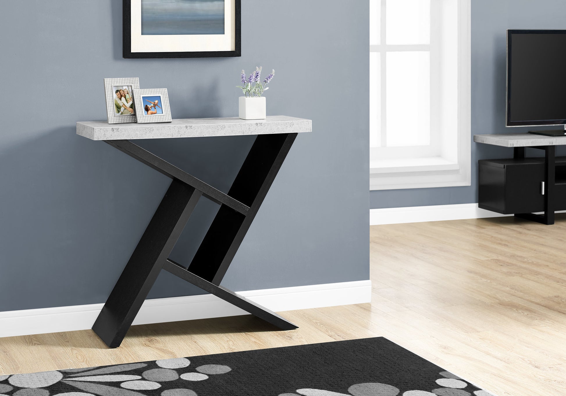 Black Accent Table Console Entryway Table