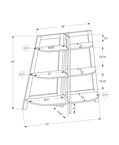 Espresso 3-Tier Bookshelf - Display & Storage
