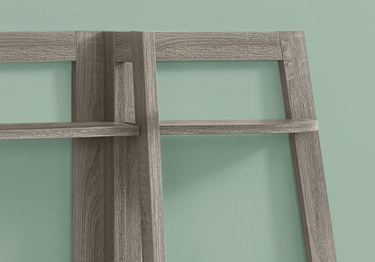 Taupe 47 Inch Bookshelf - 6 Shelf Display Unit for Living Room
