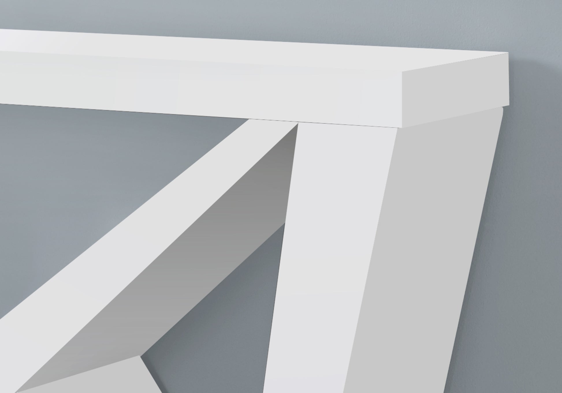 White Engineered Wood Console Table - Entryway Accent Table