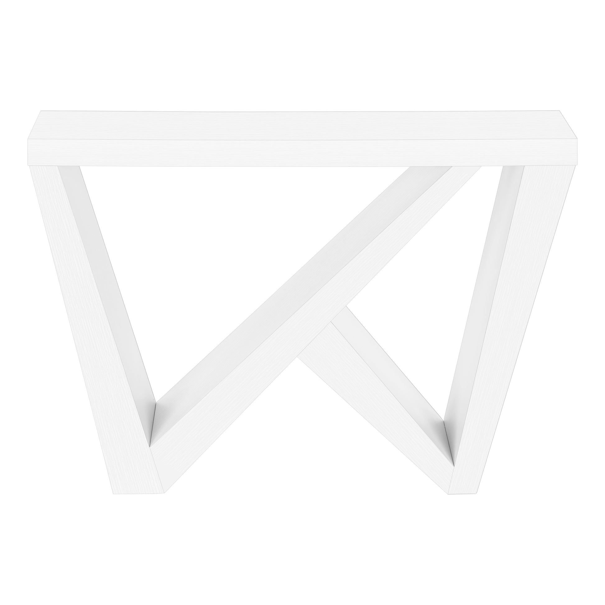 White Engineered Wood Console Table - Entryway Accent Table