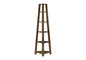 Bookshelf, Bookcase, Etagere, Corner, 5 Tier, 72"h, Office, Bedroom, Walnut Laminate, Contemporary, Modern